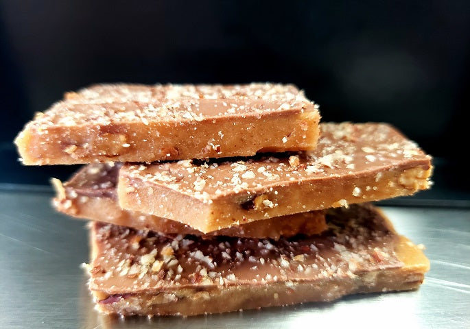 Milk Chocolate Toffee | Silky Smooth & Pecan-Infused | Wellington Toffee